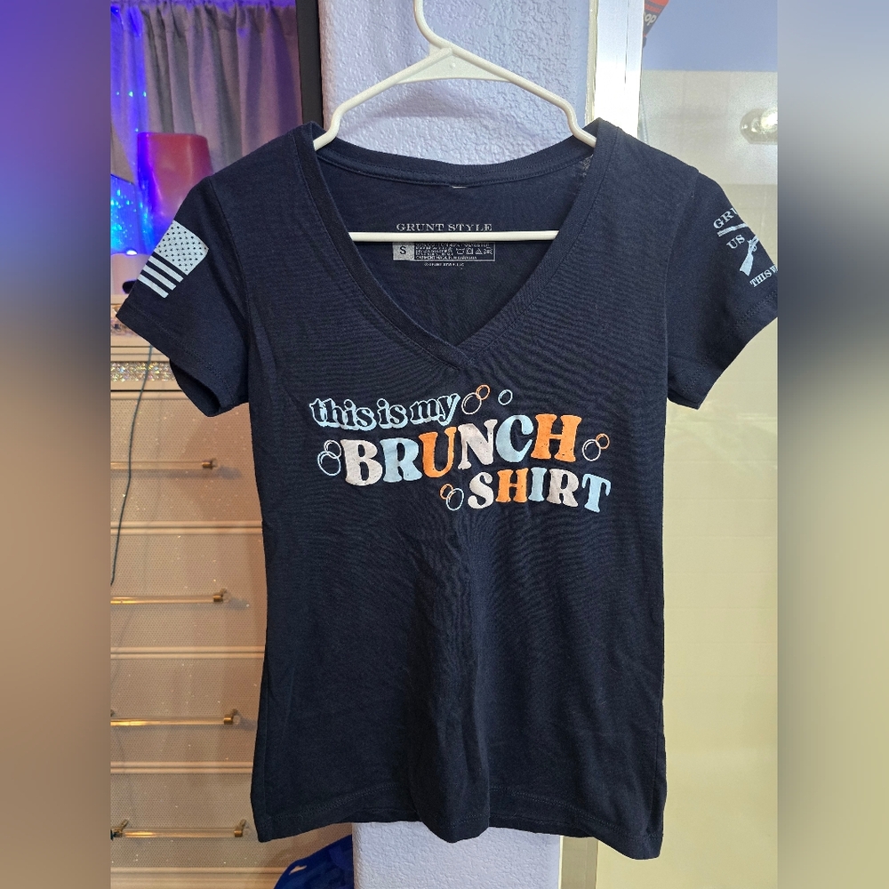 Grunt Style Blue 'Brunch' Ladies Tee
